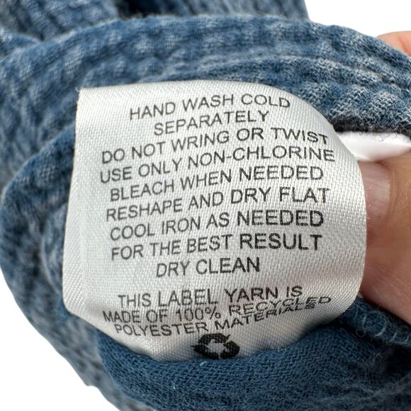 Wild Skye Raw Earth Button Up Shirt Top WMNS S Blue 4W30459 Long Sleeve Cotton - Picture 9 of 10